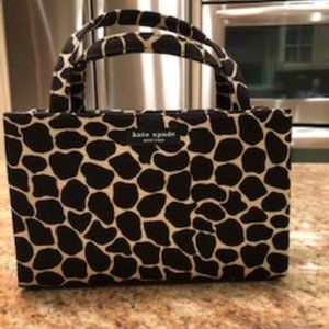 Kate Spade New York Handbag Animal Print Purse Made in Italy / Pink Lining